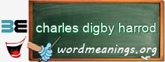 WordMeaning blackboard for charles digby harrod